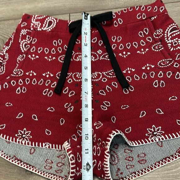 Sharon Fonseca Michele Shorts Mid Rise Red Paisley Size Small‎ - Picture 8 of 10